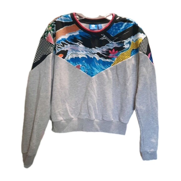 Adidas Originals Trefoil Venice Beach Sweatshirt Pullover Size S - Picture 2 of 4